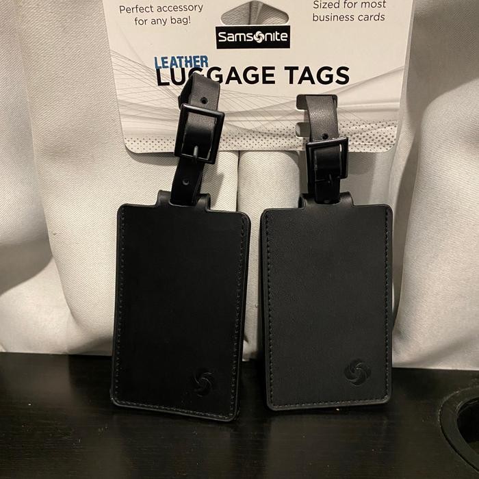 

JUAL Samsonite Leather Lugage Tags / Tag bagasi 100% Original