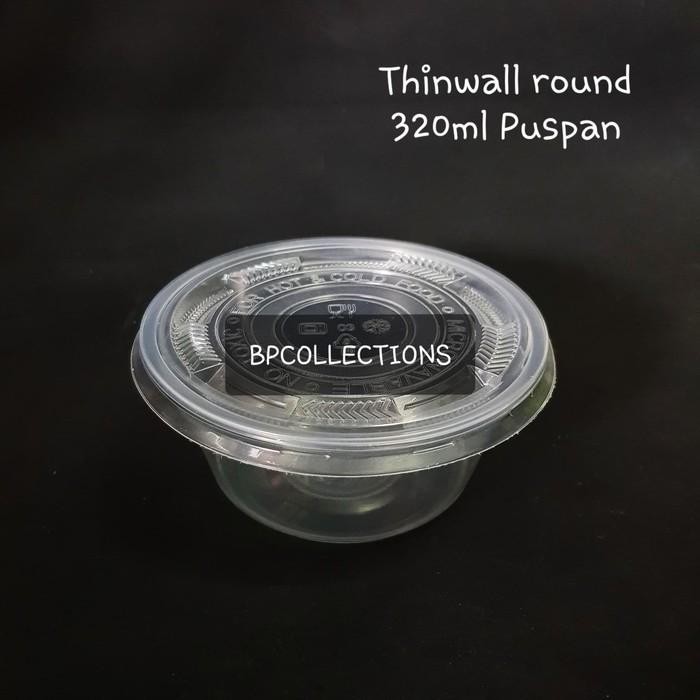 Terbaik 500 Pcs Thinwall 320Ml 400 450 Ml Mangkok Plastik Puspan Grosir 1 Dus 100% Ori