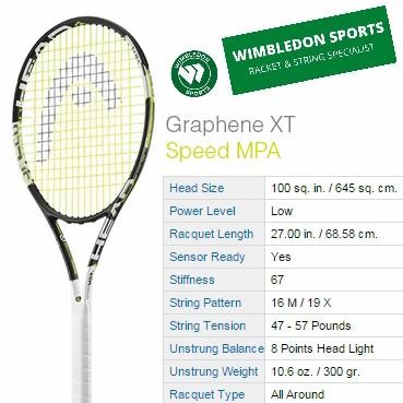vErY LAST stock Raket Tenis HEAD SpEeD MPA 300 Gram 100 sQ ORIGINAL