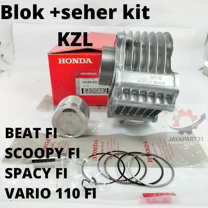 Blok Seher + Piston Kit Honda Kzl Original Beat Fi Scoopy Fi Spacy Fi