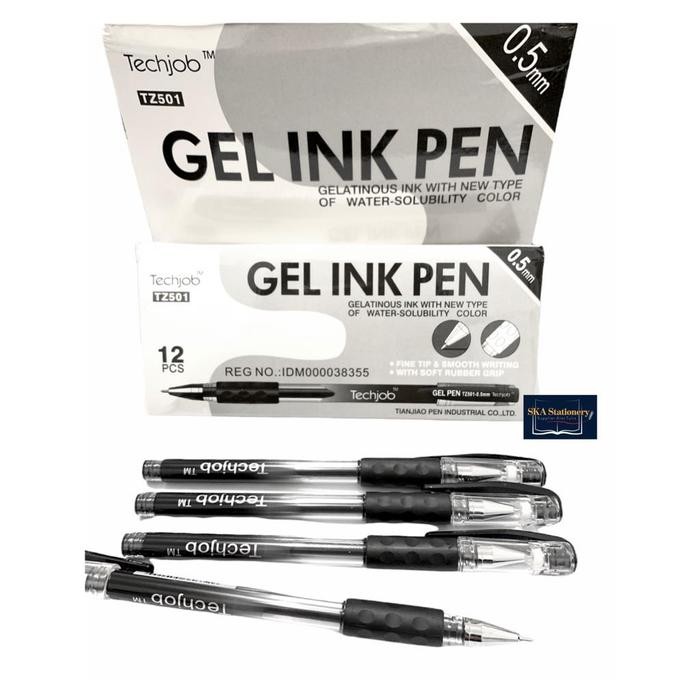 

OJ Bolpen/Ballpoint/Pulpen Gel 0.5 Techjob TZ 501 Hitam (Lusin)