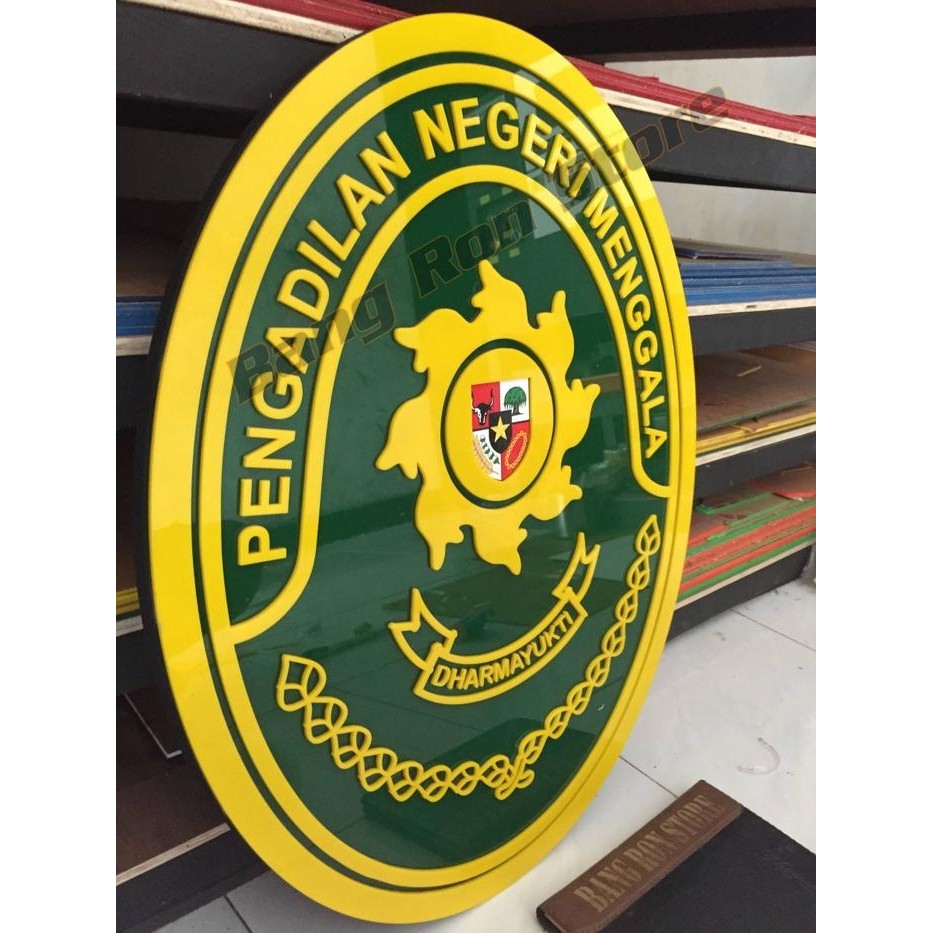 OJ Logo Perusahaan - Papan Nama Toko Kantor Custom - Logo Akrilik & Spon