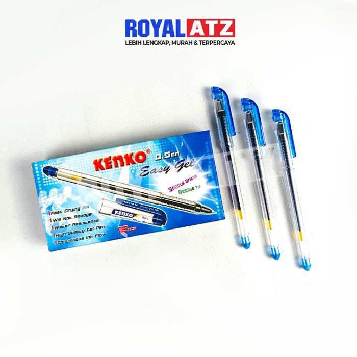 

OJ Pulpen Kenko Easy Gel 0.5 Tinta Warna Biru