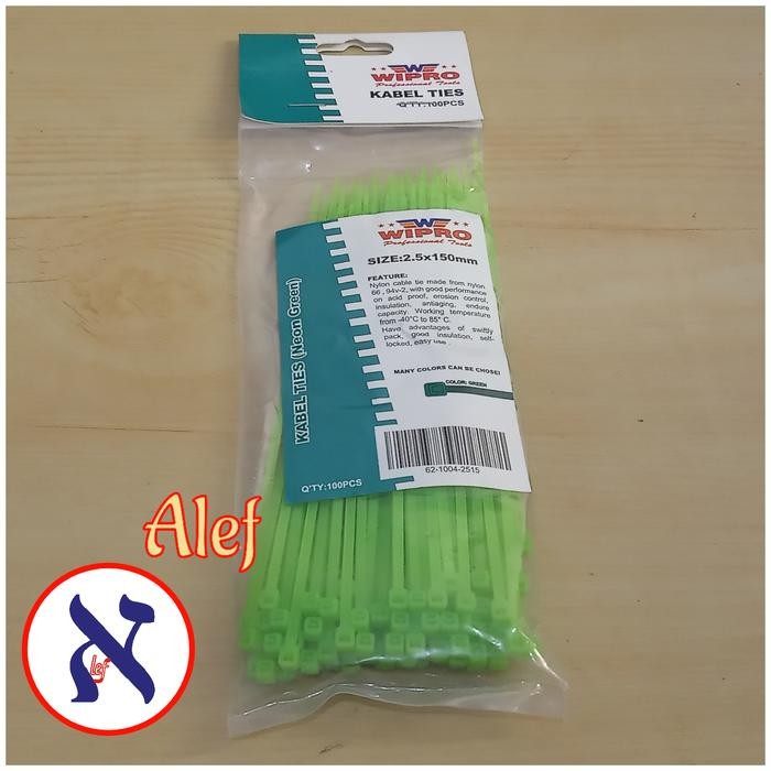 

OJ Kabel Cable Tie Tis Ties Hijau 150 mm 15 cm green wipro