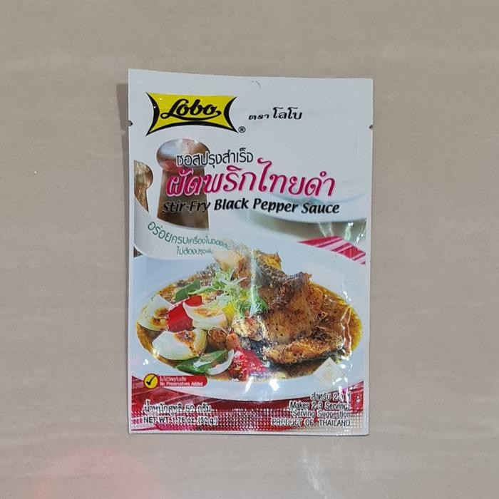 

Stok Baru Lobo Stir Fry Black Pepper Sauce Thailand 50 Gram