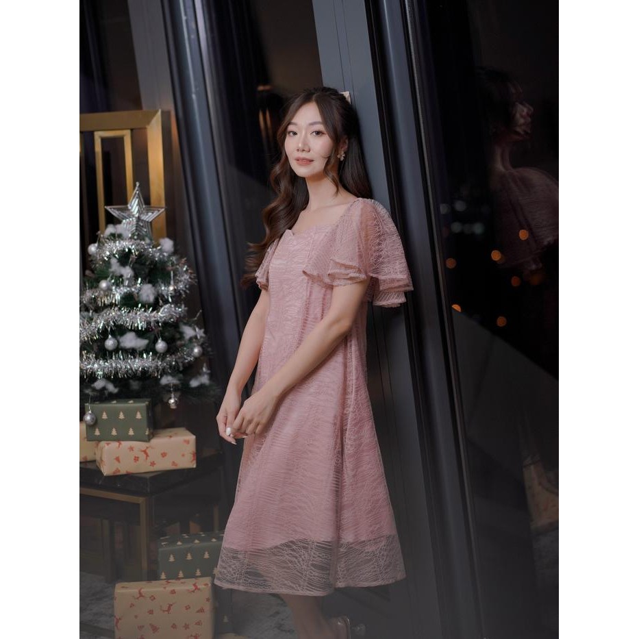 Pilihan- Miss Nomi - Audrey Dress Pesta Brokat Mewah Kondangan Elegant Gaun Party Bridesmaid