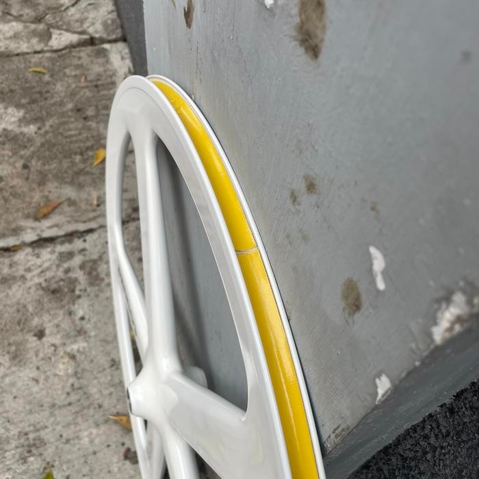 New Wheelset Sepeda Fixie Dennos 700C Depan 5 Spoke Putih Terlariss 