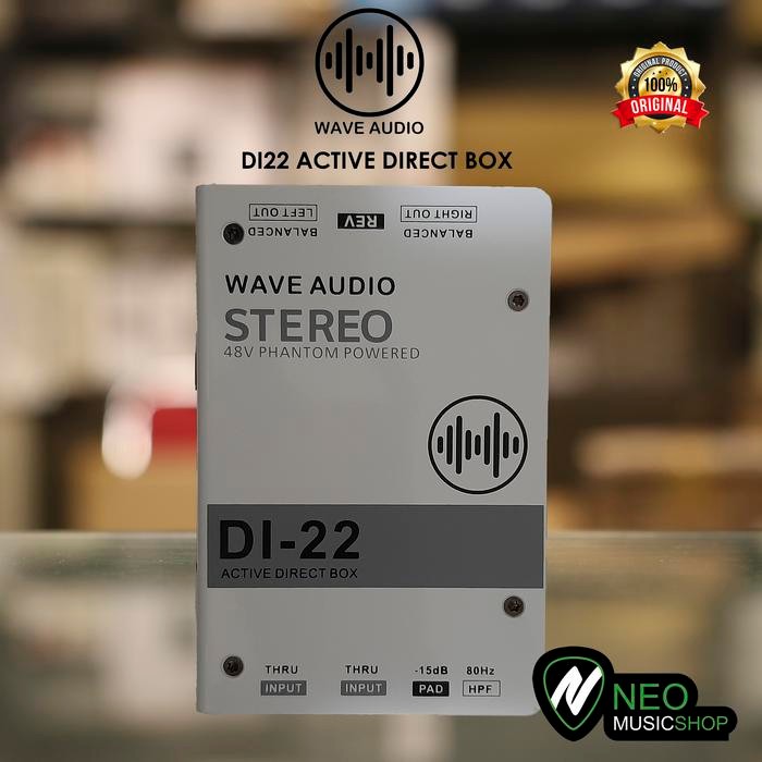 Wave Audio Di22 Di 22 Di-22 Active Stereo Direct Box Di Box