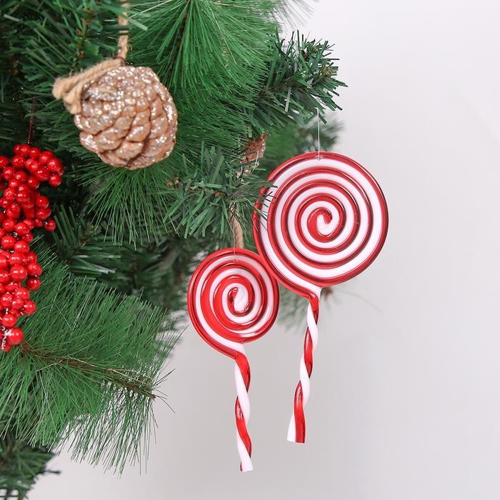 Hiasan Dekorasi Permen Plastik Natal Lolipop Ornamen Christmas CANDY