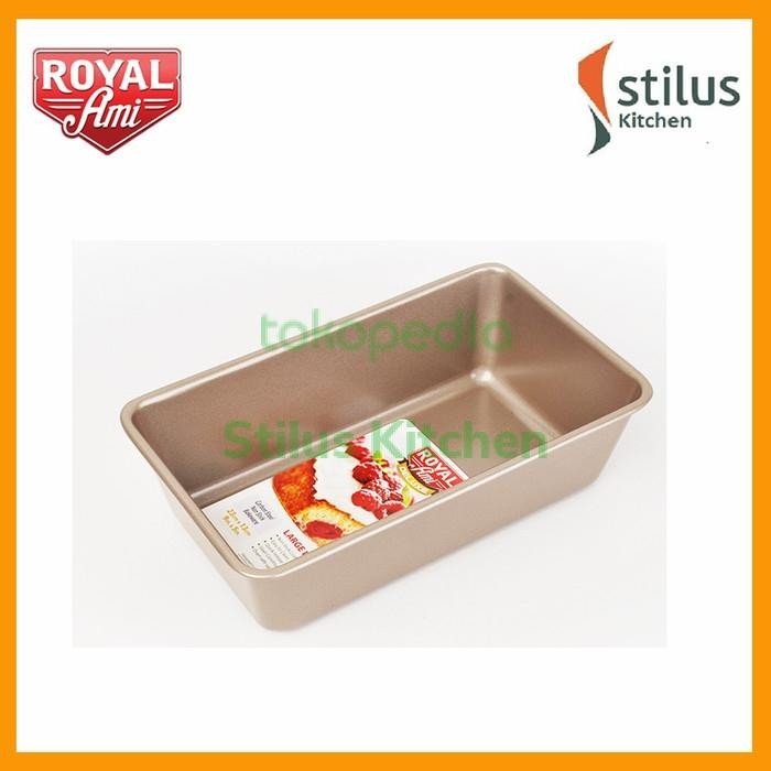 Royal Ami Large Loaf Pan Non Stick Gold / Loyang Kue Anti Lengket