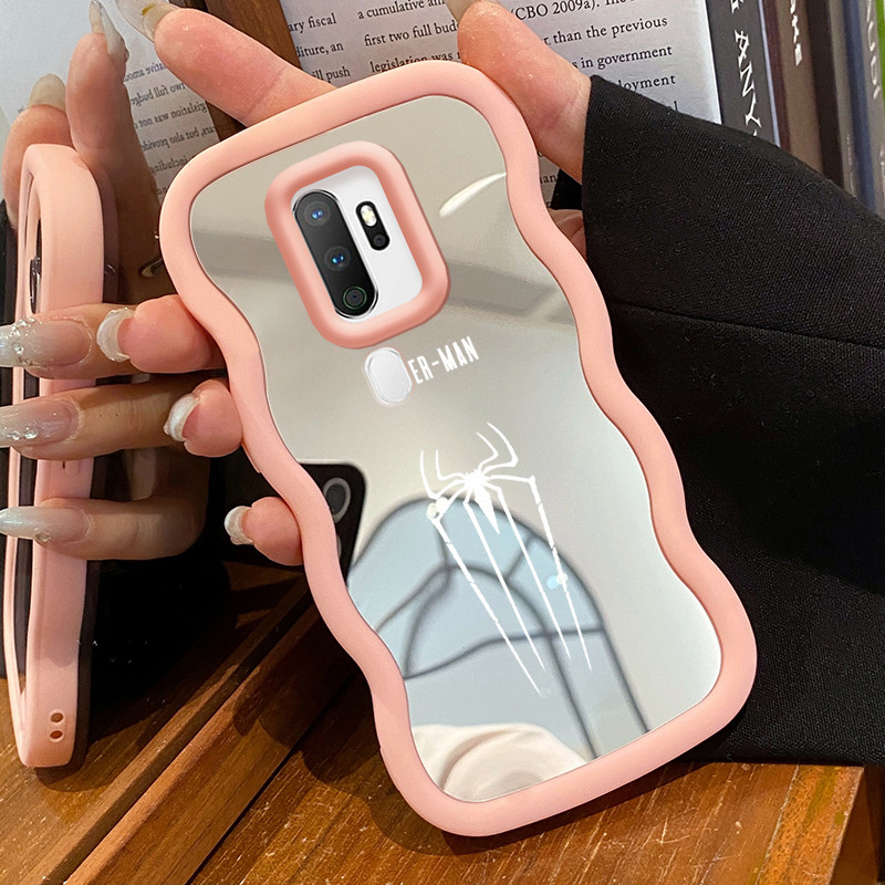 Casing Untuk OPPO A5 2020 A9 2020 Case Casing HP Pola bekas kaki dan laba-laba Kesing Kasing Macaron