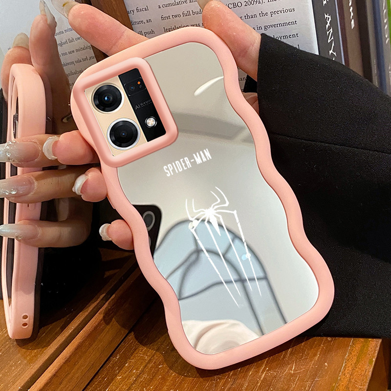 Casing Untuk OPPO Reno 7 4G Reno 8 4G Case Casing HP Pola bekas kaki dan laba-laba Kesing Kasing Mac