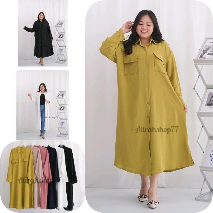 long tunik jumbo Ld130cm Ld140cm Polos