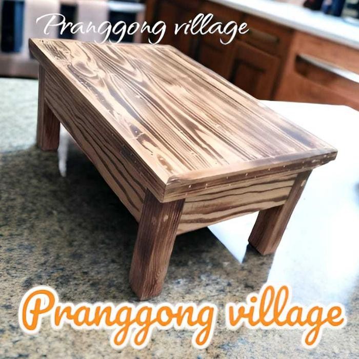 PANJANG 50CM LR03 BAKAR / MEJA BELAJAR JATI BELANDA / MEJA LESEHAN Kayu Furniture