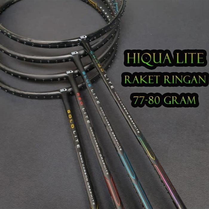 Raket Badnton HIQUA HI-QUA LITE GOLD/AMO/BLUE/RED LITE RINGAN 5U