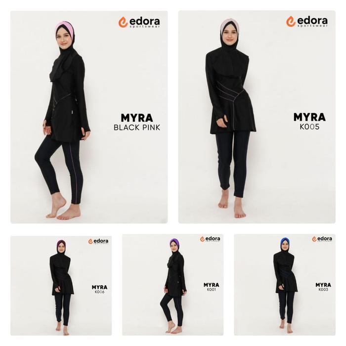 BERKUALITAS Baju Renang Wanita Muslimah Edora Myra Sport