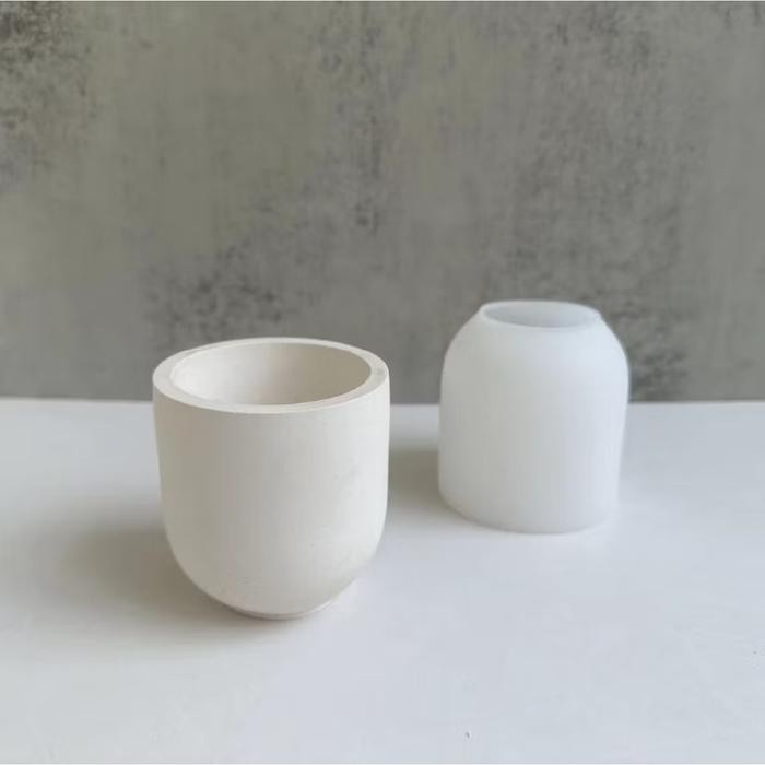 Malili Cetakan Silikon Cetakan Resin Cetakan Semen Cetakan Pot Tinggi Bulat Polos