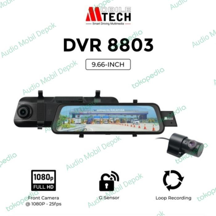 Dashcam Mtech Mobiletech Kamera Mobil 9,66" Mtech 8803 Dvr Wifi Spion Tbk
