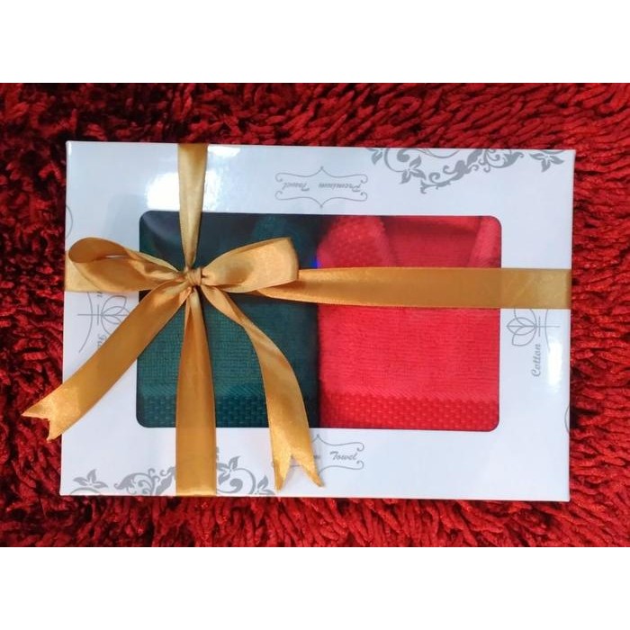 handuk natal set dus souvenir hadiah bingkisan kado merry ristmas