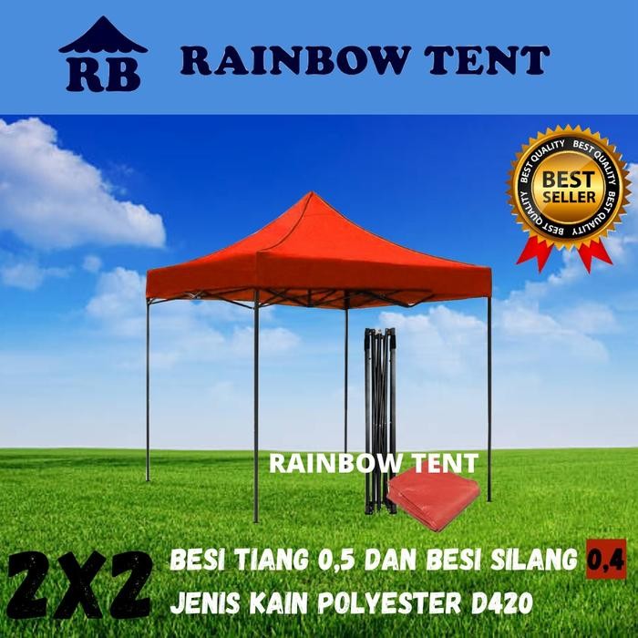 Tenda lipat ukuran 2x2 (0,4) jenis kain D420