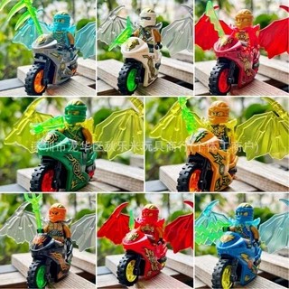 Mainan Anak Balok Susun Mini TANPA BOX Motor Minifigure Ninja Sayap Naga Dan Motor (NO BOX)