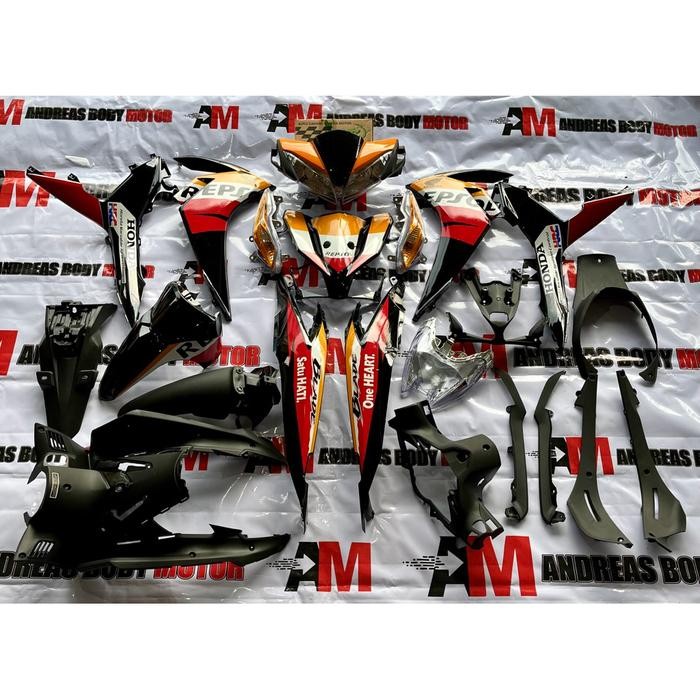 TERLARIS Cover Body Full Sett Kap Body Honda Blade New 125 Lengkap Dengan Lampu Depan Belakang+Sein