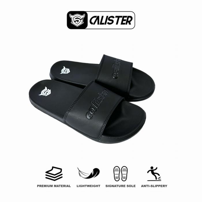 fwxh-Calister Sandal Casual Selop Pria Simple Logo Timbul Karet Shoes