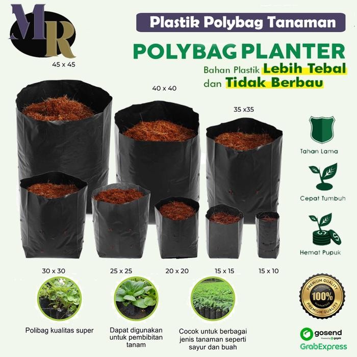 Polybag Tanaman Polibag Tray Semai Besar Sedang Kecil Pot Plastik