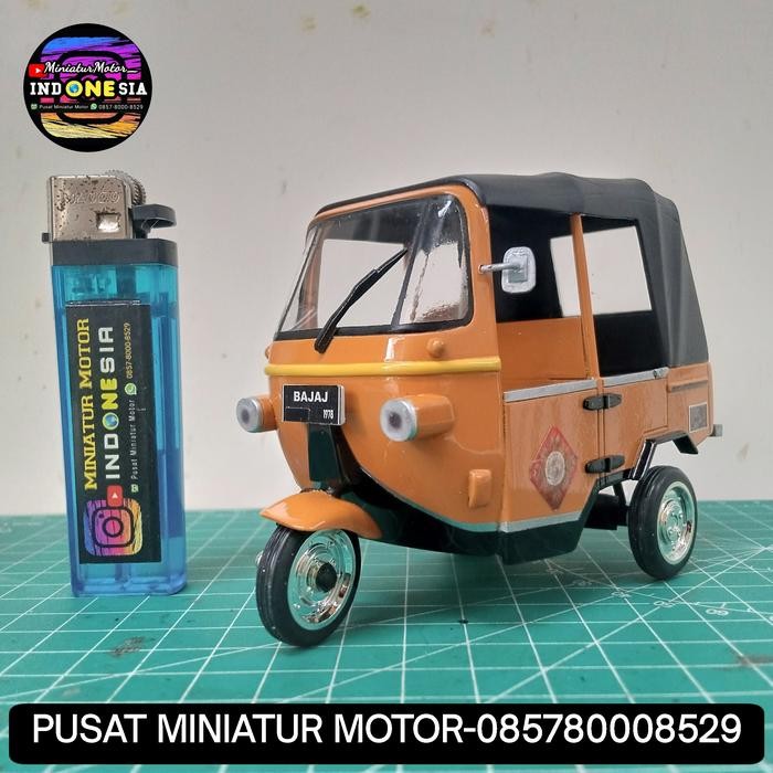 Diecast miniatur BAJAJ 1979 skala 1/24 Handmade