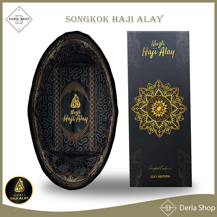 SIAPKIRIM Songkok Premium HAJI ALAY AC Tinggi 8, 9, 10 Peci Kopiah Mewah READY STOCK
