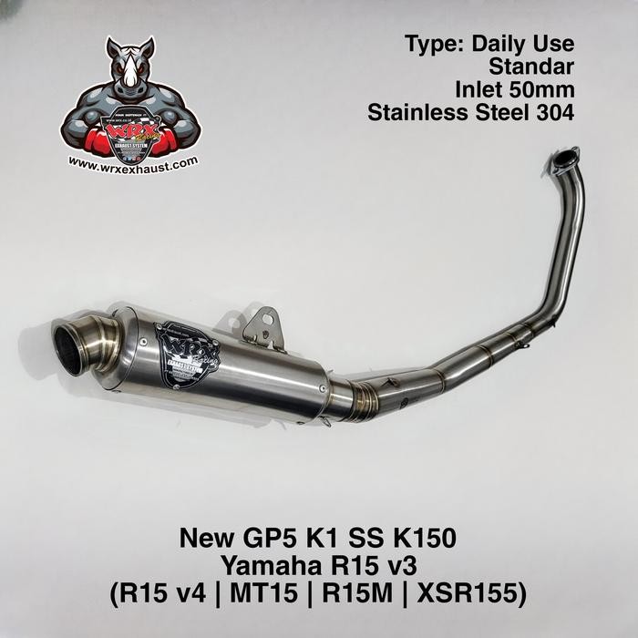 SIAPKIRIM Knalpot WRX New GP5 SS K150 R15 V3 READY STOCK