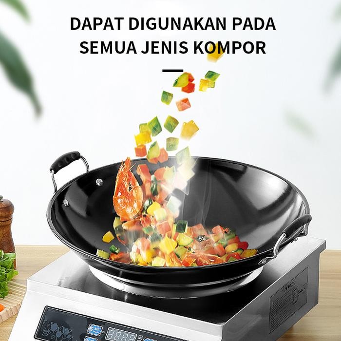 HariPromo- Gm Bear Wajan Penggorengan Wok Pan - Wajan Penggorengan Teflon Wok