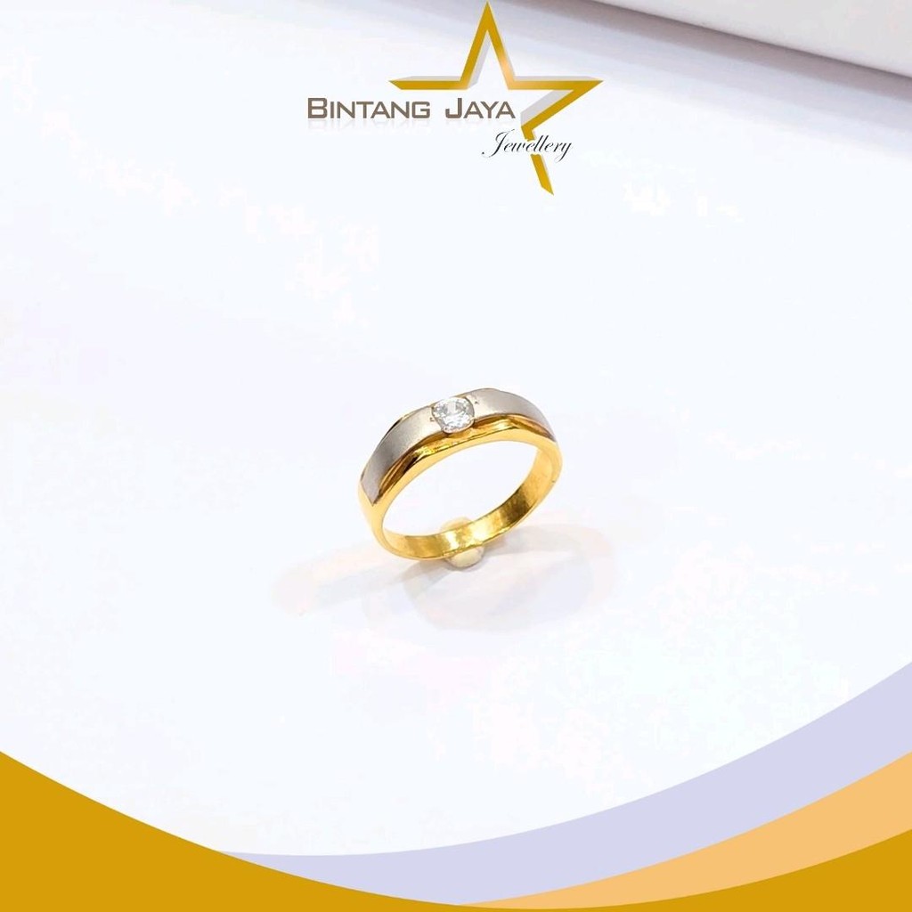 Cincin Emas -  Nikah M Putih Doft Putih - Kadar (16K) - Berat 4,43gr - Kilau Elegan Simbol Ikatan Su