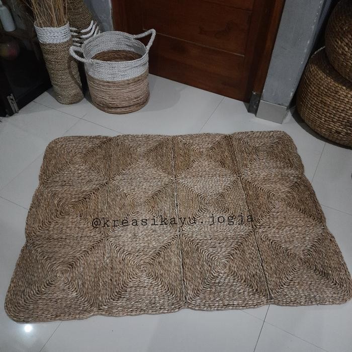 Karpet/Tikar Kotak Anyaman Mendong Terbaru