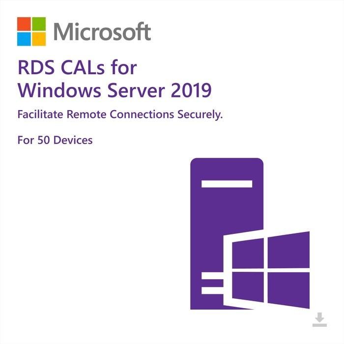 RDS Windows Server 2019 Remote Desktop Services 50 User/Device Connection CAL
