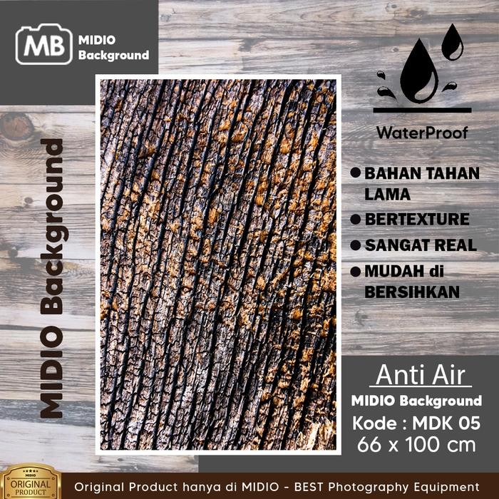 rurg- Background Foto Studio 3D Waterproof Midio Motif Kayu 3D Ukuran 66X100