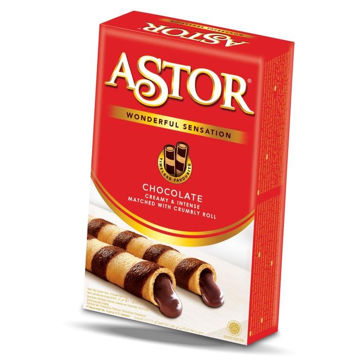 Eat,- 1 Karton Wafer Astor Coklat 40 Gram