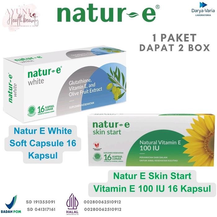 dgsc- Natur E White Dan Natur E Hijau 16'S Untuk Mencerahkan Kulit Dan Mengatasi Kulit