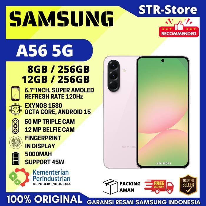 u90u- [Wenny Wijaya] Samsung A56 5G 12/256 Gb Garansi Resmi Samsung Android A56 5G 8/256 Gb