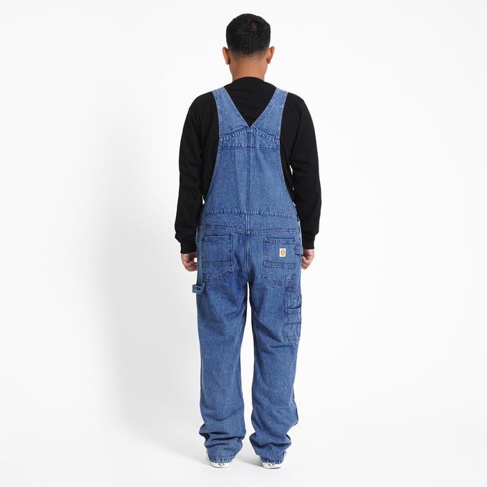 ftxr- Superego - Overall Carpenter Double Knee Denim Loose Straight Snow Blue Ova01B