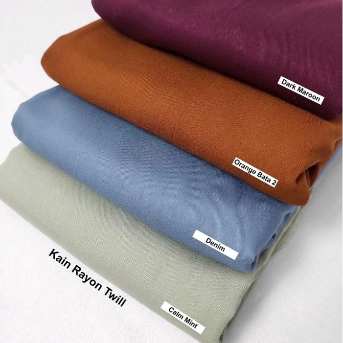PernikKita- Kain Rayon Twill Polos / Kain Rayon Polos