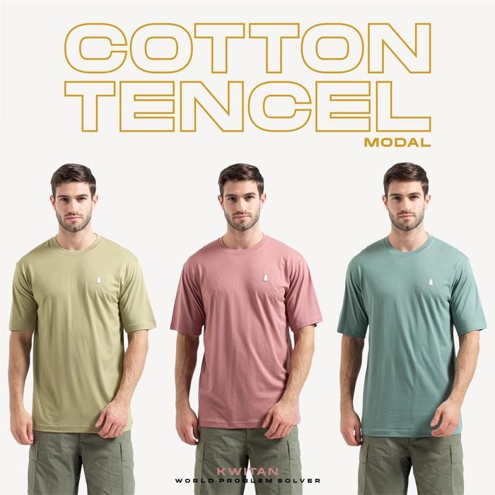 SALE Kaos Basic Katun Tencel (TENCEL Cotton Modal)