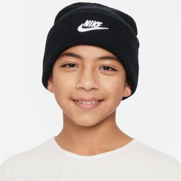 SALE Nike Peak Big Kids Beanie Black Hitam HF5498-010 Topi Kupluk Original 100%
