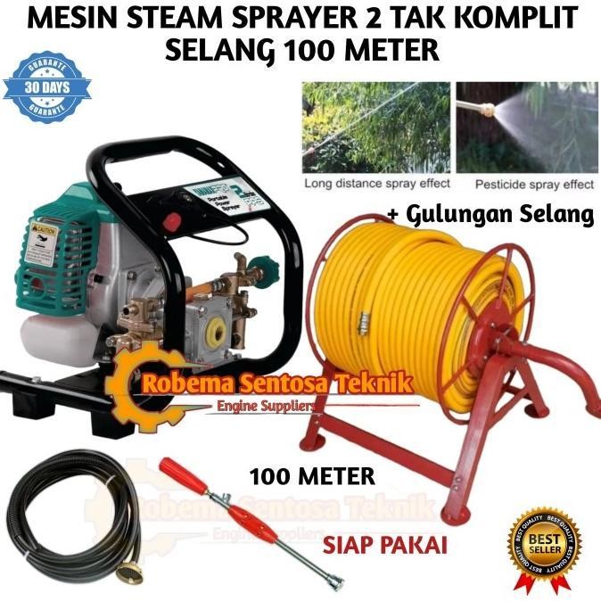 Mesin Semprot Pertanian Power Sprayer Portable Komplit Selang 100Meter