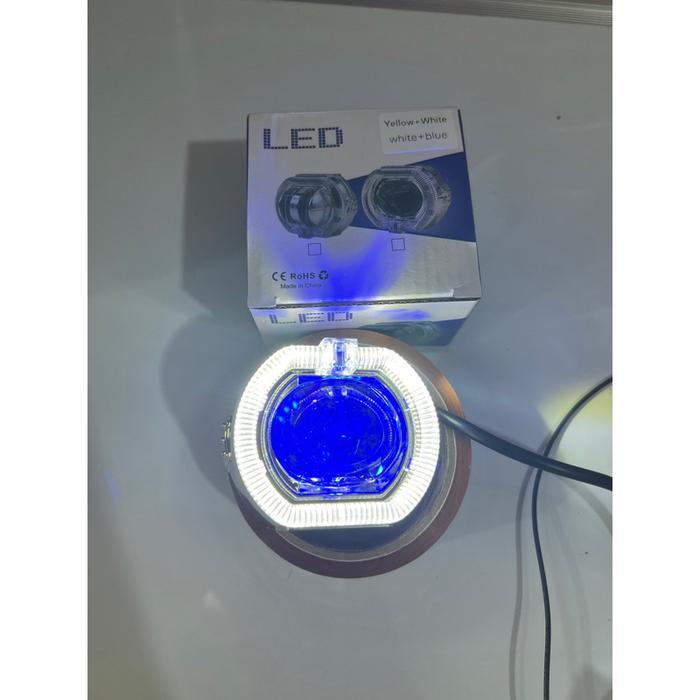 Lampu Projie Biled ala ala kw Projie ala ala Biled 2.5 Inch Devil + Angel Light Putih-Kuning