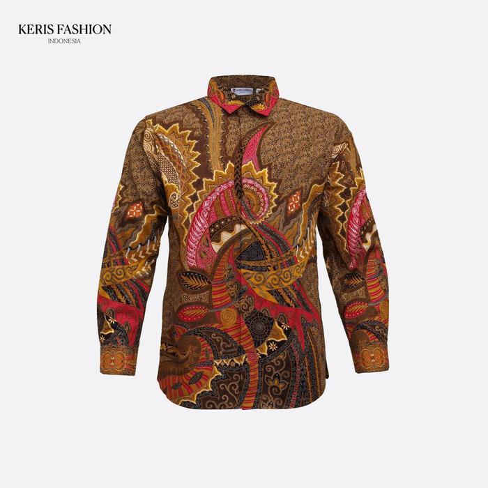 Keris Gallery Kemeja Batik Reguler Fit Lengan Panjang Motif Dahono Asmoro - Kuning