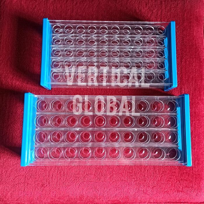 RAK TABUNG REAKSI RAK TEST TUBE PLASTIK AKRILIK
