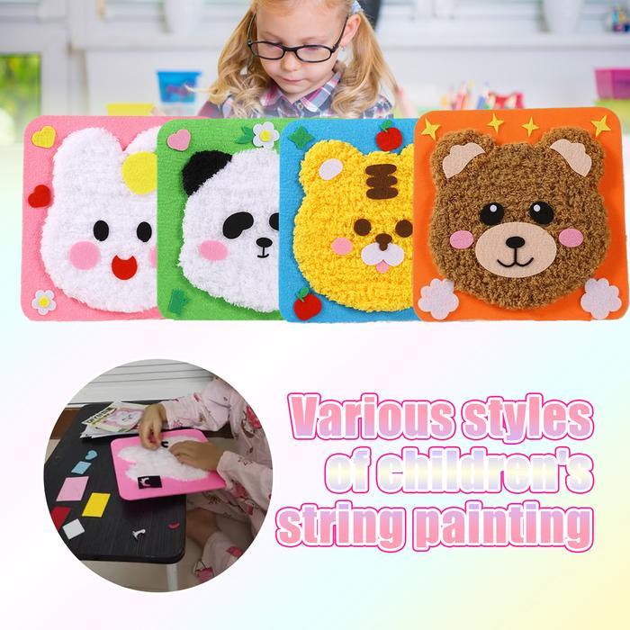TERLARIS SAHABAT-MANCING Mainan Anak Kreatif Lukisan Benang DIY Jahit Sulaman Embroidery Kit Melatih