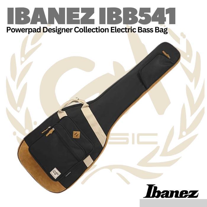 Ibanez IBB541 Powerpad Tas Gitar Bass Elektrik dengan Bantalan 15 mm dan Empat Kantong - Hitam Desig