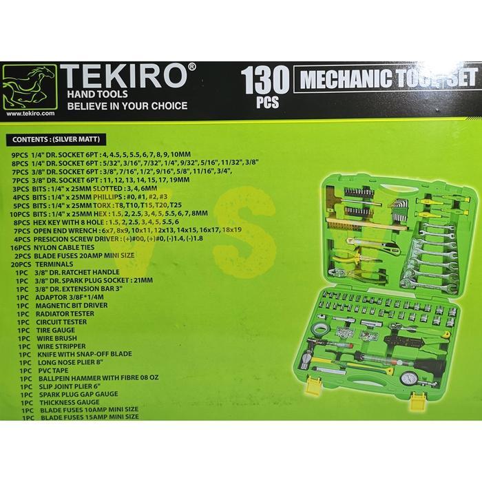 Promo Tekiro Tool Set 130 Pcs / Toolset Tekiro 130 Pcs / Mekanik Tool Set / Mechanic Tekiro Terlaris